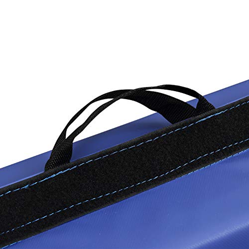 ZENOVA Thick Cushion Gymnastics Mat 3'x6'x4'' Folding Panel Landing Mats Crash Mat for Junior Gymnast (Blue)