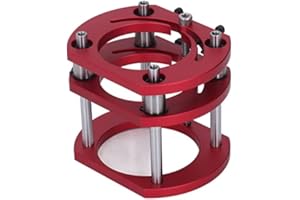 Router Lift Base, 4 Jaw Clamping Router Table Lifting System Base Woodworking Engraving DIY Tools for 64-66mm Diameter Motors