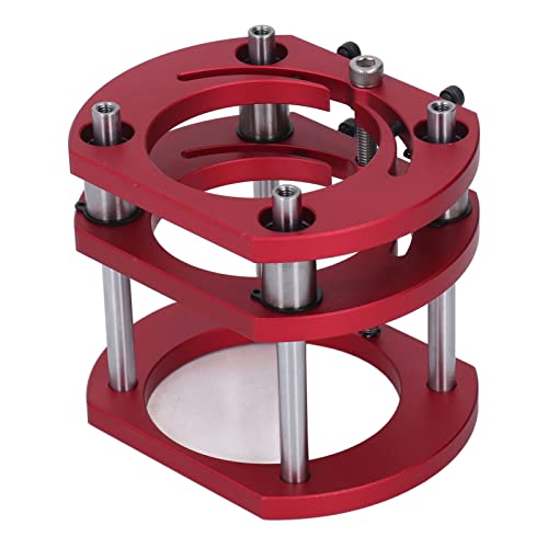 Luqeeg Aluminum Alloy Router Lift Base, 4 Jaw Clamping System for 64-66mm Diameter Motors