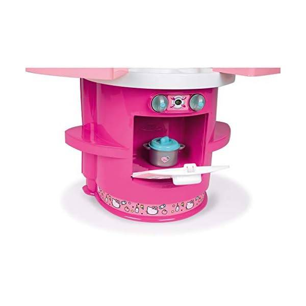 Smoby 310721 Hello Kitty-Küche Cooky mit 17 Zubehörteilen, für Kinder ab 3 Jahren-72 x 30 x 80 cm, bunt – Bild 4