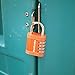 FortLocks Padlock - 4 Digit Combination Lock for Gym Outdoor & School Locker, Fence, Case & Shed – Heavy Duty Resettable Set Your Own Combo – Waterproof & Weatherproof (4 Pack - Orange)