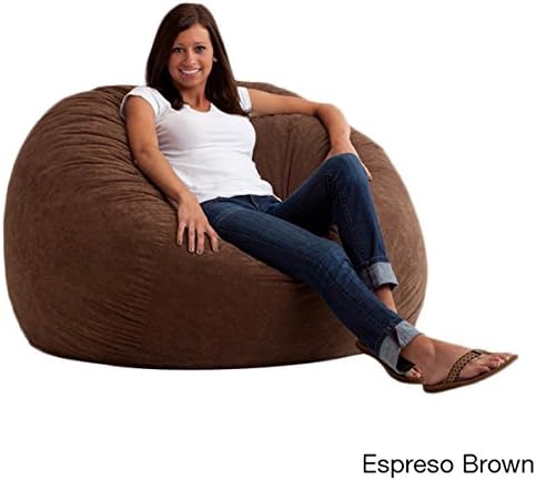 Glorious And Comfortable FufSack 4-foot Large Memory Foam/ Microfiber Espresso Brown Bean Bag Chair + E-book Gift*