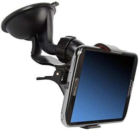 Blacell Universal Car Windshield Mount Holder for iPhone 6 (4.7)/Plus (5.5) /5s/5c, Samsung Galaxy S5/S4/S3/Note 4/3, Google Nexus 5/4, LG G3 (free 360-Degree Rotating Dashboard Disk included) Color 02 Black
