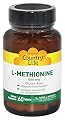Country Life - L-Methionine Free Form Amino Acid Supplement with B-6 500 mg. - 60 Tablets
