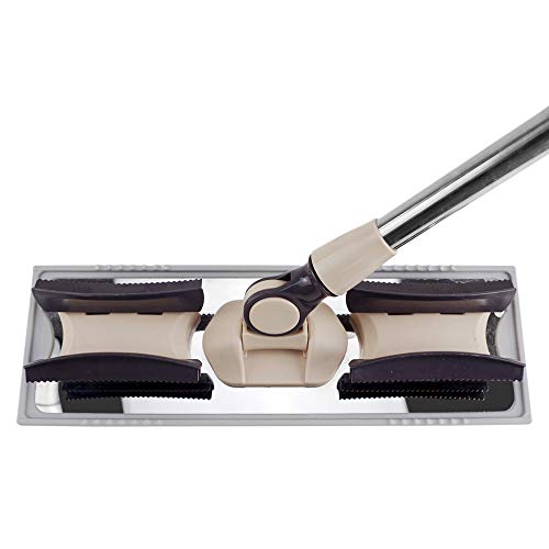 VAIIGO Professional Microfiber Hardwood Floor Mop, Flat Mops with Reusable and Machine Washable Pads for Home/Office Wet or Dry Floor Cleaning,with Mop Organizer Rack