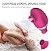 Sucking & Licking 2 in 1 Clitoris Vibrator for Double Stimulation, Adorime Clit Sucker Tongue Vibrator Stimulator for Oral Sex Solo Blowjob, Nipples Massagers Cunnilingus Sex Toys for Women or Couples