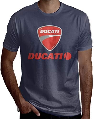 Men's Short Sleeve T-Shirts Pullover Blouse Ducati Logo Cool Round Neck