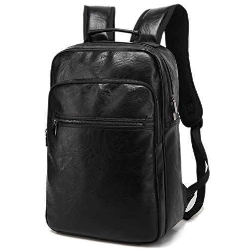Baosha bp-17 quadrate pu leather laptop 15 inch backpac…