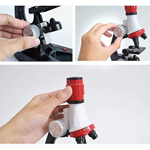 Kids Microscope, MMUSC Microscope for Student Beginner with LED Magnification,Includes Accessory Set