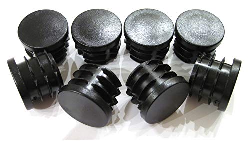 8 Pack: 1 1/4 Inch Round Black Plastic Tubing Plug, Pipe Tubing End Cap, Steel Furniture Pipe Tube Cover, Tube Pipe Hole Plug - Thumbnail 6