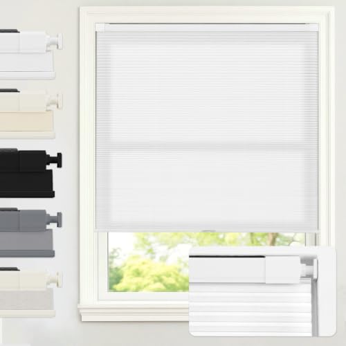 AOSKY No Drill Cordless Cellular Shade White