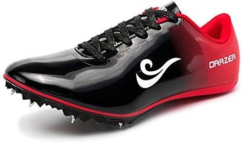 YPPDSD Men's Track And Field Shoes, Running Training Shoes Walking Shoes Outdoor Youth Adult Competition Track And Field Spike Shoes,Black,39