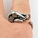 Boho Chic Vintage Silver Brass Knuckle Adjustable Finger Elephant Animal Wrap Ring for Women jewelry stores
