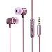 Earbuds In Ear Headphones Earphones Metal Noise Isolatingfor iPhone iPad iPod Android Smartphones Tablets Laptop Mac Computer MP3/4 Mic Controller Rose Gold Headset Built-in Mic 3.5mm
