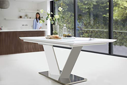 Centurion Supports Aliana Italian Styled Gloss White Extending Dining Table With Black Leather High Back Dining Chairs Dining Table Only Buy Online In Zambia At Desertcart