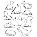 Dinosaur Cookie Cutter Set - 10 Pcs - Brontosaurus,Camarasaurus,Stegosaurus,T-Rex,Triceratops,Pterodactyl and Dinosaur Footprint Cookie Cutter mold for Kids Birthday and Dinosaur Party Supplies Favors
