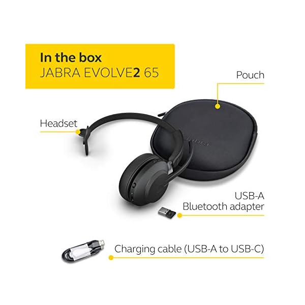Jabra-Evolve2-65-Wireless-PC-Headset--Noise-Cancelling-UC-Certified-Mono-Headphones-With-Long-Lasting-Battery--USB-A-Bluetooth-Adapter--Black Jabra Evolve2 65 Wireless PC Headset – Noise Cancelling UC Certified Mono Headphones With Long-Lasting Battery – USB-A…