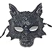 STORM BUY] Wolf Mask Steampunk Style Scary Horror Devil Wolf Animal Masquerade Halloween Costume Cosplay Party mask (Black)