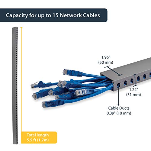 StarTech.com 5.6ft Server Rack Cable Management - Customizable 1.5 x 1in Open Slot Network & Data Fi - //medicalbooks.filipinodoctors.org