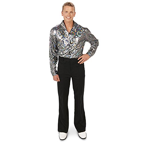 Silver Disco Shirt Adult Costume