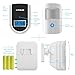 Wireless Doorbell, ANGUO Motion Sensor Alarm, Wireless Driveway Alert, Home Security System Alarm with 1 Sensor and 1 Receiver(White,No Battery Included)