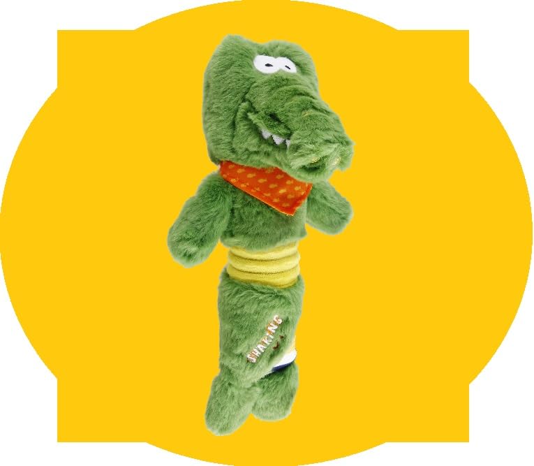 GiGwi Dog Toy, Plush Toy, Cute Squeaky Dog Toy for Playing and Cuddling, 30 cm (Crocodile)