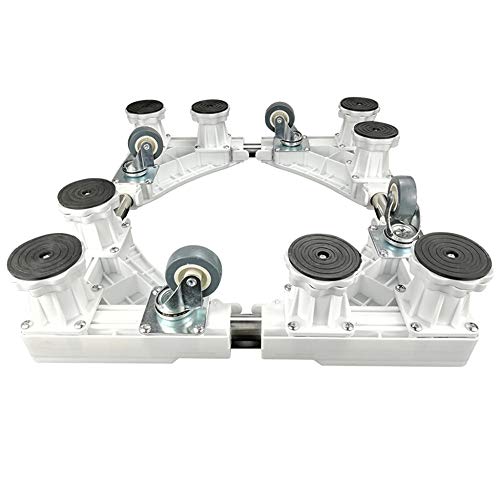 Trolley Wine Rack, Appliance Adjustable Base Movable for Dryer Washing Machine and Refrigerator,8(Fixed-Foot)+4(Single-Wheel)
