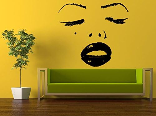 Wall Decal Vinyl Sticker Decals Peal And Stick Cheap Decor Art Beautiful Girl Woman Face Eyes Lips Lashes Eye Brows L424