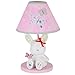 Just Born Antique Chic Nursery Lamp, Cute Bunny Base with Pink Butterfly Shade