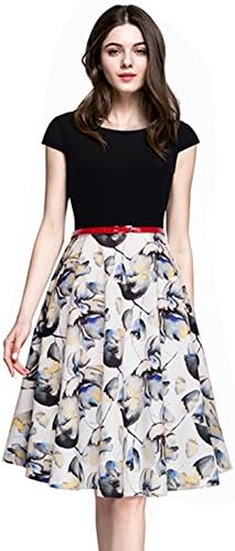 Merope J Womens Floral Patchwork Classy Vintage Party Dress