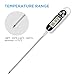 TURATA Thermometer Digital Instant Read Cooking Meat Thermometer Kitchen Grill BBQ Steak Thermometer with 5.7 Inch Long Probe for Cooking and BBQ