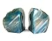 Crystal Allies Gallery: Pair of Small Polished Agate Geode Halves Bookends w/Authentic Stone Card - 1lb to 3lb