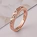 joyliveCY Elegant Women Xmas Gift Rose Gold Filled Plain Cut Smooth Copper Ring Size 8