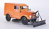 GAZ 69 T-3 box wagon, orange, with SchneerÂ¤umer, Model Car, Ready-made, SpecialC.-58 1:43