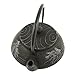 Iwachu Japanese Iron Teapot Tetsubin Silver and Black Goldfish
