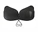 Amanana Dewewede Self Adhesive Strapless Bra, Invisible Push Up Bra, Black B Cup, 4 Pack