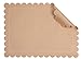 Juvale Disposable Scalloped Paper Placemats - Table Placemats for Dining, Party, Weddings & Showers (Brown 10 x 14 in)