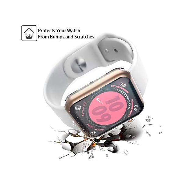 [2-Pack] Piuellia Transparent Case for Apple Watch Series 6 SE Series 5 Series 4 Screen Protector 40mm, iWatch Overall Protective Case TPU HD Clear Ultra-Thin Cover - Image 5