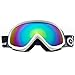 Odoland Snow Ski Goggles S2 Double Lens Anti-Fog OTG Windproof UV400 Eyewear for Men, Women and Youth-Skiing Snowboarding, White+Green