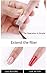 Magical Nail Extension Silk Fiberglass, Nail Extension Fiberglass Kit, Nail Care Fiberglass Silk, Fiberglass Nail Form, Nail Glass Fiber Gel for Nail Art Extension Tools -(20PCS&Fiber Builder Gel)