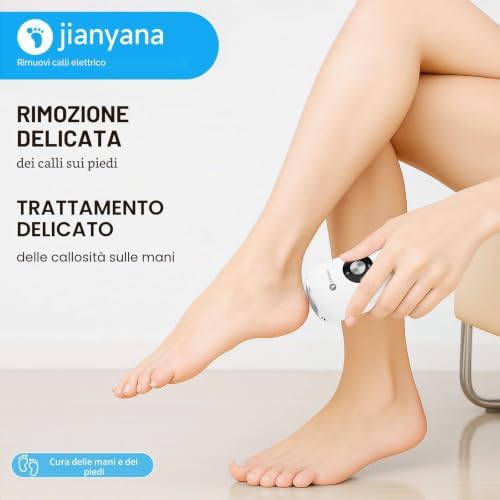 Mini Pedicure Elettrico, Calli Piedi Rimozione Con Regolazione A 3 Velocità Pedicure Elettrico Professionale Piedi,Testa Di Rettifica In Metallo×2，Cavo Dati×1，Borsa Portaoggetti×1，Spazzola×1