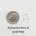 Mini Sterling Silver Hoops 8mm 24 Gauge
