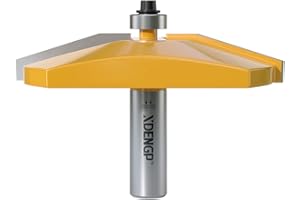 XDENGP Bevel Raised Panel Router Bits 1/2 Shank for Cabinet Door, 3-1/2-Inch Diameter, Shaker Raised Cabinet Door Making Frame Panel Design Router bits Use with Rail and Stile Moulding Router bit