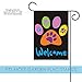 Toland Home Garden 112670 Welcome Paws- Black Paw Print Flag 12x18 Inch Double Sided Paw Print Garden Flag for Outdoor House Cat Dog Flag Yard Decoration