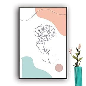 Framed Canvas Wall Art Picasso Poster Print of Woman Canvas Prints Home Artwork Decoration for Living Room,Bedroom - 16x24 inches