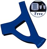 Mint Rose Pro Adjustable Stop Snoring Chin Strap and Free Anti Snoring Nose Vents (Blue)