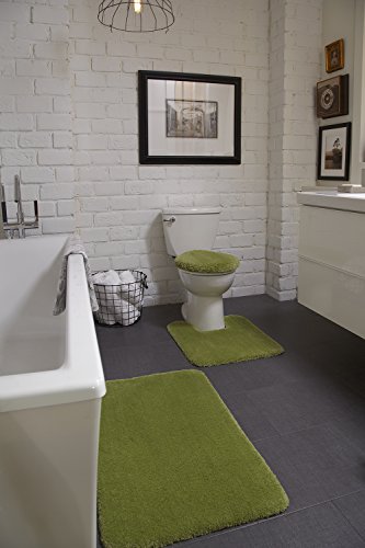 STAINMASTER TruSoft Luxurious Bath Toilet Lid Rug, Standard Lid Wasabi