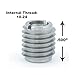 E-Z LOK Knife Threaded Insert for Hard-Wood, Stainless Steel Thread Inserts 10-24 Internal Threads, 0.500