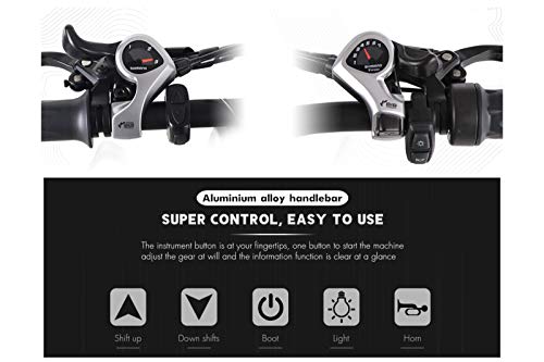 CEAYA Electric Bikes for adults, E bikes for men, Fat Tire Electric Bike With 4.0 * 26,Electric Mountain Bike with Back… - Image 8