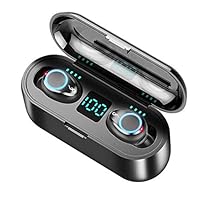 Dongdongole Mini Wireless Bluetooth HiFi Stereo Headsets Digital Display in-Ear Earphone Headphones with Charging Box
